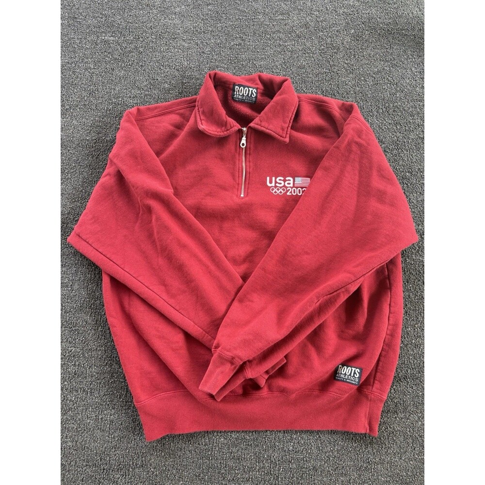 Roots Athletics — USA 2002 Salt Lake City Winter Olympics Quarter-Zip Sweatshirt